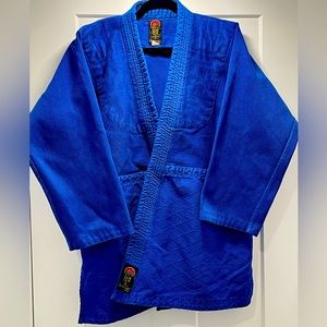 GLADIATOR OPEN FRONT ROYAL BLUE BJJ GI TOP XL